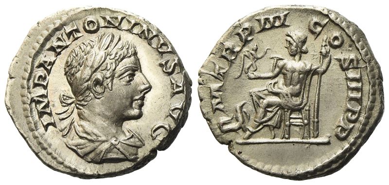 Elagabalus (218-222), Denarius, Rome, Ad 220; Ar (g 3,46; MM 19,3)