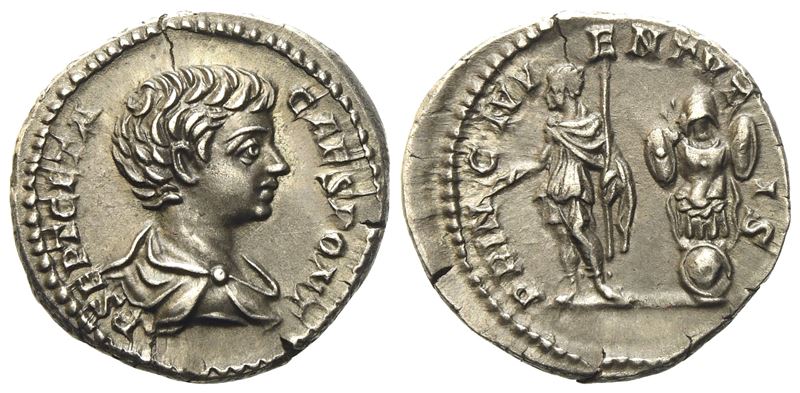 Geta Caesar, Denarius Struck Under Septimius Severus And Caracalla, Rome, Ad 200-202; Ar (g 3,43;...