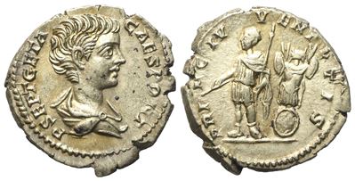 Geta Caesar, Denarius Struck Under Septimius Severus And Caracalla, Rome, Ad 200-202; Ar (g 3,43;...