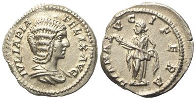 Julia Domna, Denarius Struck Under Caracalla, Rome, C. Ad 211-217; Ar (g 3,24; MM 19,25)