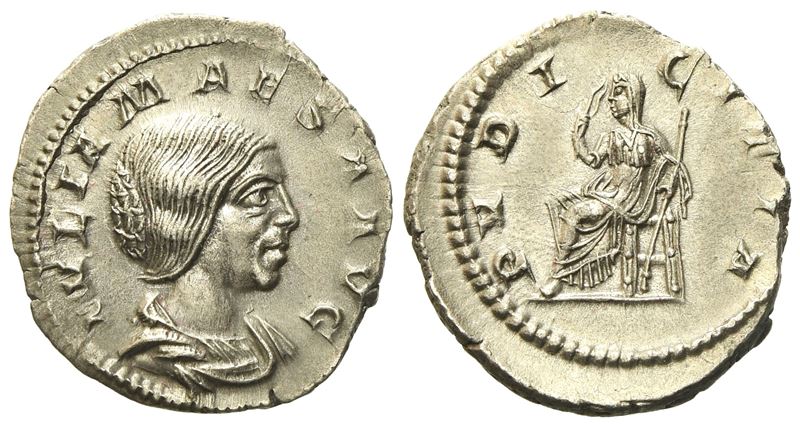 Julia Maesa, Denarius Struck Under Elagabalus, Rome, C. Ad 218-222; Ar (g 2,81; MM 20)