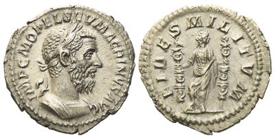 Macrinus (217-218), Denarius, Rome, Ad 217; Ar (g 2,64; MM 20,25)