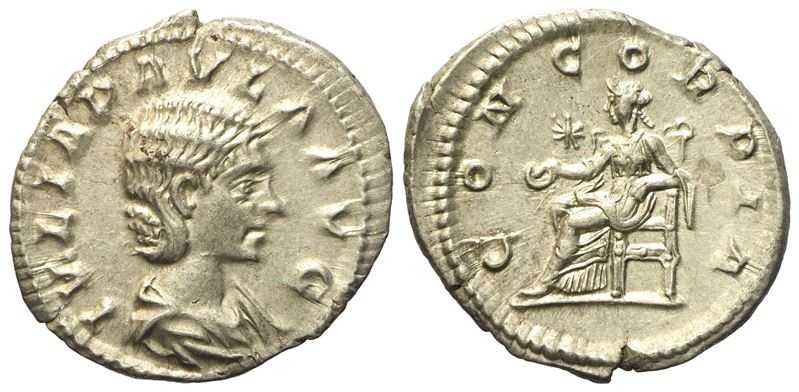 Julia Paula, Denarius Struck Under Elagabalus, Rome, Ad 220; Ar (g 2,75; MM 20)