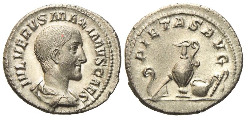 Maximus Caesar, Denarius Struck Under Maximinus I, Rome, Ad 235-236; Ar (g 3,46; MM 19,8)