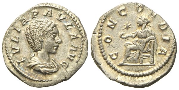 Julia Paula, Denarius struck under Elagabalus, Rome, AD 220; AR (g 2,95; mm 20)