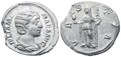 Julia Mamaea, Denarius Struck Under Severus Alexander, Rome, Ad 226; Ar (g 2,67; MM 9,9)