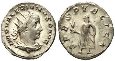Valerian i (253-260), Antoninianus, Mediolanum, Ad 257; Ar (g 3,75; MM 21,25)