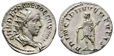 Herennius Etruscus (caesar, 249-251). Ar Antoninianus (21mm, 4.11g).