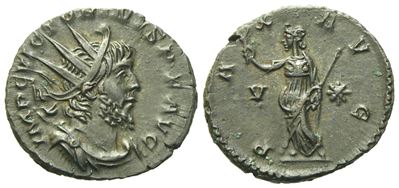 Victorinus (imperium Galliarum, 269-271), Antoninianus, Augusta Treverorum, Ad 269; Æ Silvered (g...