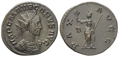 Carus (282-283), Antoninianus, Lugdunum, 2nd Emission, October Ad 282; Æ Silvered (g 3,95; MM 21,...