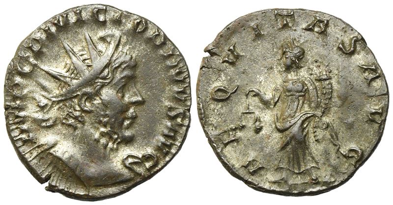 Victorinus (imperium Galliarum, 269-271), Antoninianus, Southern Mint, Undated; Æ (3,03 G; 19,3 M...