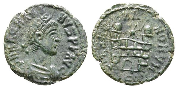 Magnus Maximus (383-388). Æ (13mm, 0.92g).  - Auction Greek, Roman and Byzantine Coins	 - Bertolami Fine Art - Prague