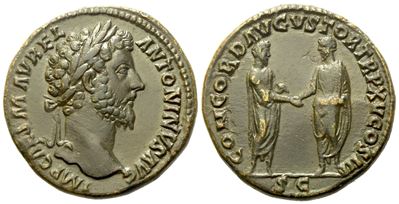 Marcus Aurelius (161-180), Sestertius, Rome, Ad 161; Æ (g 24,11; MM 31)