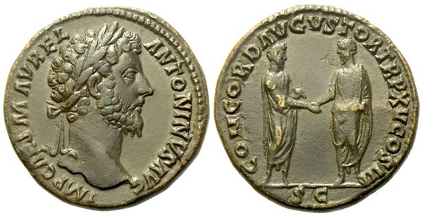 Marcus Aurelius (161-180), Sestertius, Rome, AD 161; Æ (g 24,11; mm 31)