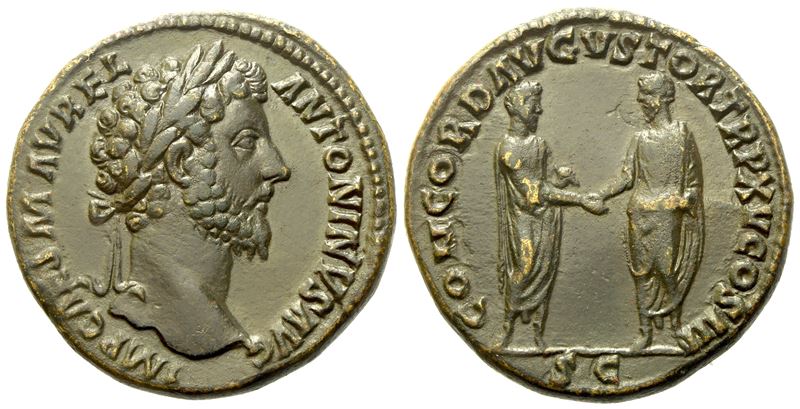 Marcus Aurelius (161-180), Sestertius, Rome, Ad 161; Æ (g 24,11; MM 31)
