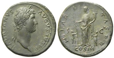 Hadrian (117-138), Sestertius, Rome, Ad 128-129; Æ (g 28,69; MM 32)