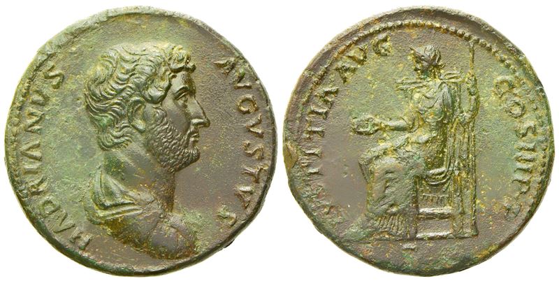 Hadrian (117-138), Sestertius, Rome, Ad 129-130; Æ (g 21,10; MM 32)