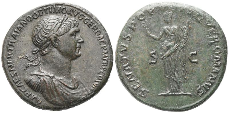 Trajan (98-117), Sestertius, Rome, Ad 114-117; Æ (g 28,80; MM 33)
