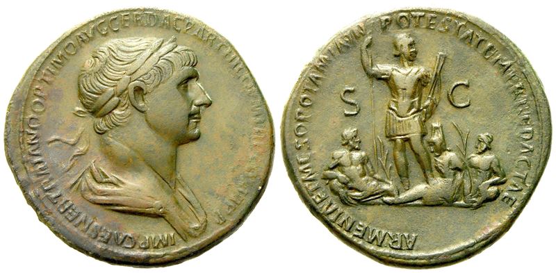 Trajan (98-117), Sestertius, Rome, Ad 116-117; Æ (g 24,55; MM 34)