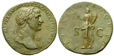 Trajan (98-117), Sestertius, Rome, Ad 112-114; Æ (g 23,89; MM 33)