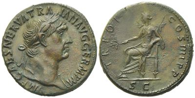 Trajan (98-117), Sestertius, Rome, Ad 101-102; Æ (g 25,13; MM 33)