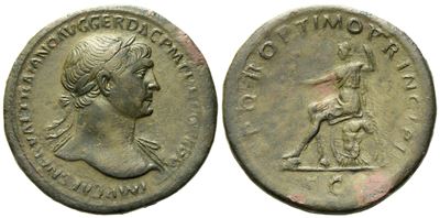 Trajan (98-117), Sestertius, Rome, Ad 103-111; Æ (g 27,51; MM 35)