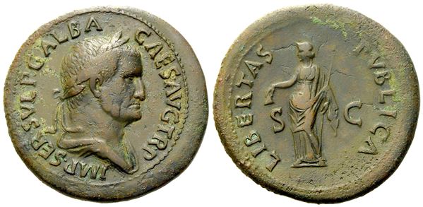 Galba (68-69), Sestertius, Rome, c. late summer AD 68; Æ (g 26,32; mm 37)