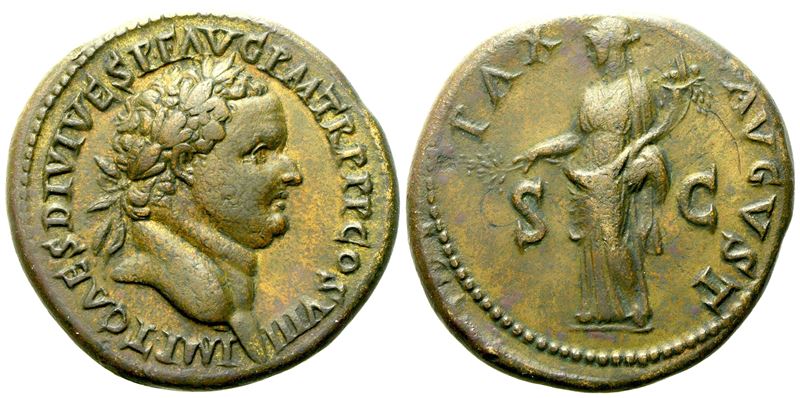 Titus (79-81), Sestertius, Eastern Mint (thrace?), Ad 80-81; Æ (g 26,05; MM 36)