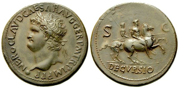 Nero (54-68), Sestertius, Lugdunum, c. AD 65; Æ (g 26,88; mm 35)