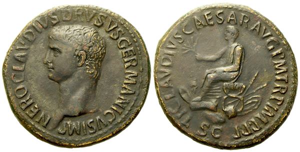 Drusus Maior, Sestertius struck under Claudius, Rome, c. AD 41-54; Æ (g 29,84; mm 36)