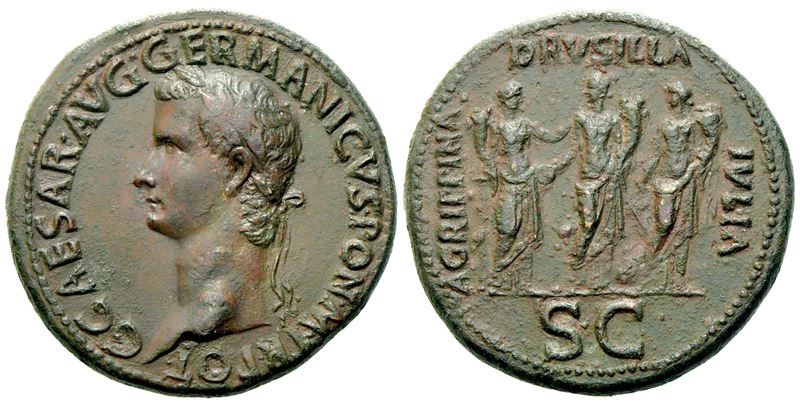 Gaius, called Caligula (37-41), Sestertius, Rome, c. AD 37-38; Æ (g 27,50; mm 34)