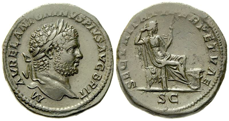 Caracalla (198-217), Sestertius, Rome, C. Ad 213-214; Æ (g 26,50; MM 31)