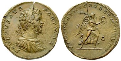 Septimius Severus (193-211), Sestertius, Rome, Ad 200; Æ (g 21,57; MM 31)