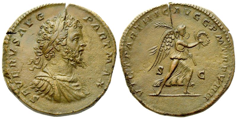 Septimius Severus (193-211), Sestertius, Rome, Ad 200; Æ (g 21,57; MM 31)