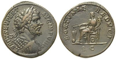 Septimius Severus (193-211), Sestertius, Rome, Ad 196; Æ (g 24,68; MM 32)