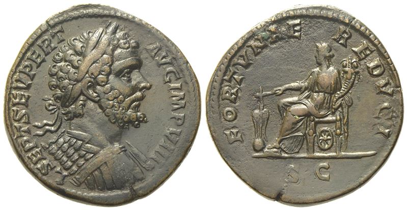 Septimius Severus (193-211), Sestertius, Rome, Ad 196; Æ (g 24,68; MM 32)