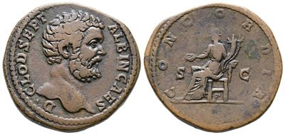 Clodius Albinus (caesar, 193-195). Æ Sestertius (31mm, 25.65g).