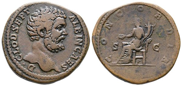 Clodius Albinus (Caesar, 193-195). Æ Sestertius (31mm, 25.65g).