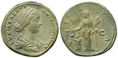 Lucilla, Sestertius Struck Under Marcus Aurelius, Rome, C. Ad 164-169; Æ (g 22,89; MM 31)