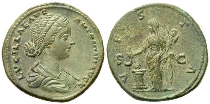 Lucilla, Sestertius Struck Under Marcus Aurelius, Rome, C. Ad 164-169; Æ (g 22,89; MM 31)