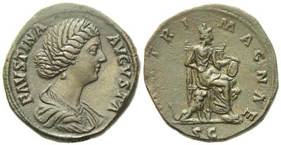 Faustina II, Sestertius Struck Under Marcus Aurelius, Rome, C. Ad 161-164; Æ (g 26,29; MM 31)