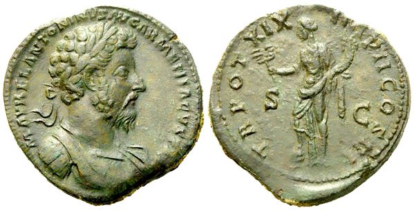 Marcus Aurelius (161-180), Sestertius, Rome, AD 164-165; Æ (g 21,52; mm 31)