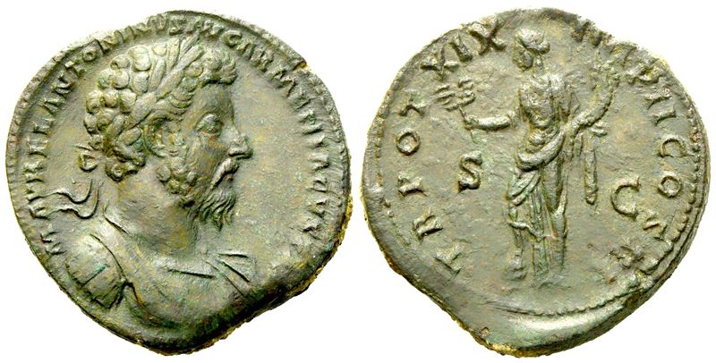 Marcus Aurelius (161-180), Sestertius, Rome, Ad 164-165; Æ (g 21,52; MM 31)