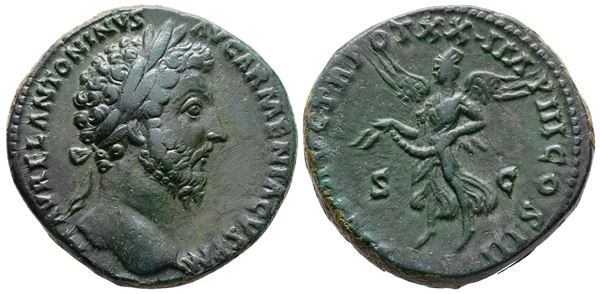 Marcus Aurelius (161-180). Æ Sestertius (30mm, 24.85g).  - Auction Greek, Roman and Byzantine Coins	 - Bertolami Fine Art - Prague