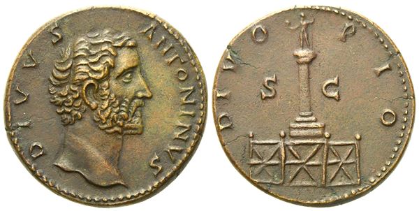 Divus Antoninus Pius, Sestertius struck under Marcus Aurelius, Rome ...