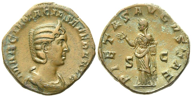 Otacilia Severa, Sestertius Struck Under Philip I, Rome, Ad 244-249; Æ (g 20,56; MM 28)