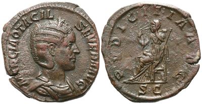 Otacilia Severa, Sestertius Struck Under Philip I, Rome, 244-249; Æ (20,77 G; 29 MM; 12 H)