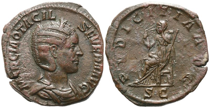 Otacilia Severa, Sestertius Struck Under Philip I, Rome, 244-249; Æ (20,77 G; 29 MM; 12 H)