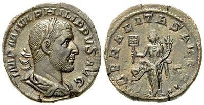Philip i (244-249), Sestertius, Rome, Ad 244-249; Æ (g 21,18; MM 28)
