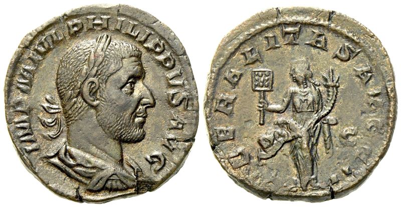 Philip i (244-249), Sestertius, Rome, Ad 244-249; Æ (g 21,18; MM 28)